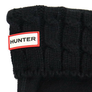 HUNTER (ハンター) UAS3415RPY RECYCLED 6STITCH CABLE TALL BOOT SOCK リサイクル6ステッチ ケーブル ブーツソックス トール用 HU240 BLAC