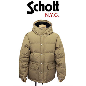 Schott (ショット) 2253002 CLASSIC HOODED DOWN JKT クラシック フード ダウンジャケット 406TAN M