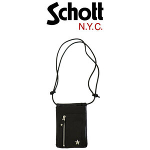 Schott (ショット) 2976012 3129149 ONE STAR SACOCHE ワンスター サコッシュ レザー ショルダーバッグ 09(10) BLACK