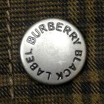 即決★BURBERRY BLACK LABEL★メンズM 廃版 ジャケット バーバリーブラックレーベル カーキ チェック 三陽商会正規 ミリタリー ブルゾン_画像6