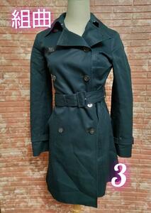  Kumikyoku KUMIKYOKU cotton 100% trench coat navy 3