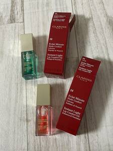  Clarins comfort lip oil 04 candy -06 mint unused lip gloss lip care 