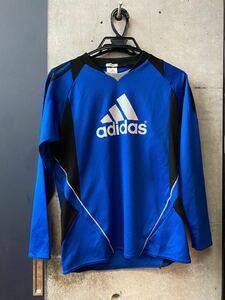 アディダス長袖シャツ adidas 長袖シャツ climaCOOLメンズキッズ160cm サッカー　青