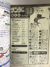 週刊少年サンデー小学館　（18）1985年4月17日号　タッチ/あだち充　うる星やつら/高橋留美子　スプリンター/小山ゆう_画像3