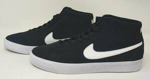 ★NIKE SB WMNS BRUIN HI BLACK/WHITE-BLACK 28cm DR0126 001 ナイキ スケボ ブルイン ハイ スエード ZOOM AIR★