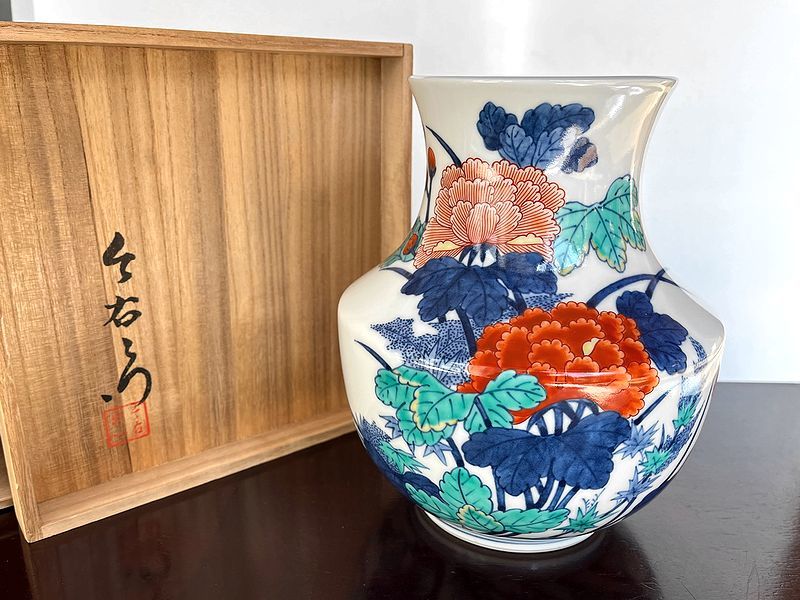 値下げ可能 超希少 美品 限定100個 乃りたけ 古伊万里調 壺 壷 花器