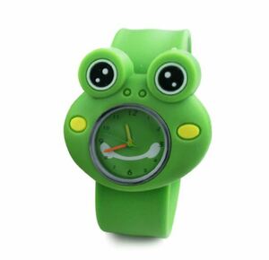 未使用品　送料無料 デジタル スラップウォッチ かわいいカエルスラップウォッチ 男子と女子のためのギフト グリーン クォーツ 腕時計