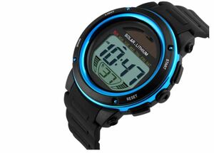  бесплатная доставка солнечный спорт часы мужские наручные часы 5Bar водонепроницаемый цифровой 