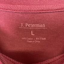 00s J.PETERMAN ガーメントダイ ポケット Tシャツ L ビッグサイズ 製品染め コットン カットソー COMPANY 90s 古着 オールド ビンテージ_画像2