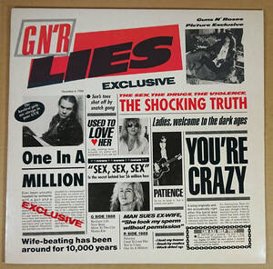 LP Guns N' Roses / G N' R Lies US ORIGINAL 1988 Uncensored Sleeve gun z* and * low zezslash