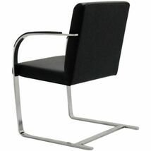 ブルーノチェア ミース・ファン・デル・ローエ　本革仕様 色ブラック　Brno Chair　ダイニングチェア カウンターチェア_画像4