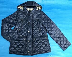  стандартный товар Burberry * стеганое полотно f-tedo пальто 8 лет 120cm темно-синий цвет обычная цена примерно 9 десять тысяч * прекрасный товар 