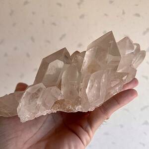 ハイクオリティ　マニカラン　ピンククラスター　美しい　形状が素敵　ヒマラヤ水晶