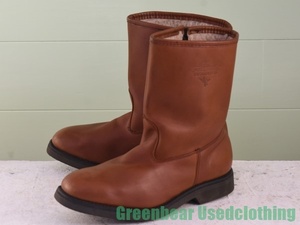 T264*USA made [Fin&Feather] Vintage men's boots is good taste inner boa tea Brown 11E 29cm