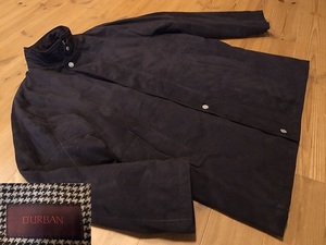 美品 D'URBAN ダーバン スエード調 ヌバック調 黒 ブラック 中綿 スタンドカラー コート ジャケット サイズ M