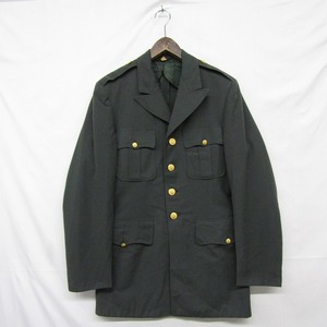 50s 60s サイズ 37XL U.S. ARMY オフィサー ドレス ユニフォーム ジャケット コート ウール グリーン系 古着 ビンテージ ミリタリー 2N0574
