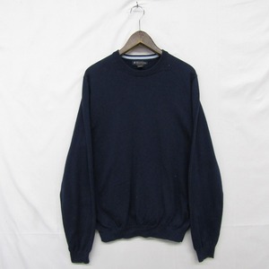  size L Brooks Brothers SUPIMA cotton knitted sweater pull over plain navy Brooks Brothers old clothes Vintage 2N0958