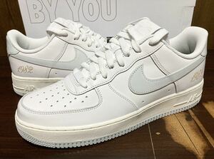 22年製 NIKE W AIR FORCE 1 BY YOU ANNIVERSARY 1982 刺繍 ナイキ エアフォース AF1【DO7417-991】スムース レザー LEATHER 白×灰 US12