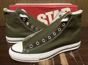 22年製 CONVERSE ALLSTAR J HI CANVAS AS コンバース オールスター スニーカー MADE.IN.JAPAN 日本製 キャンバス KHAKI カーキ 26.5cm