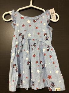 ☆新品・タグ付き☆GAP ギャップ／ディズニー、ミニーマウスちゃん／ワンピース、半袖より短い／サイズ100、3years