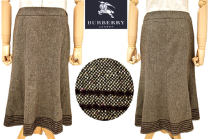 M-1237 ★ Супер красивые товары ★ Burberry London Burberry London ★ Подличный чай осень / зимняя шерсть с двумя растяжениями.