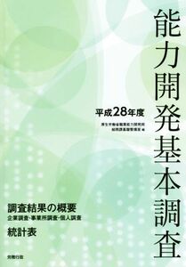  ability development basis investigation ( Heisei era 28 fiscal year )| thickness raw ... occupation ability development department total . lesson base maintenance .( compilation person )