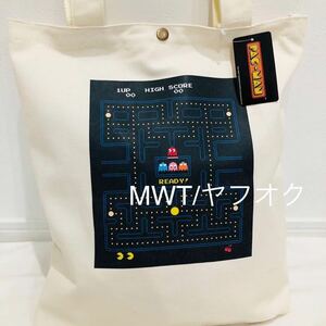 トートバッグ　パックマン　ゲーム　レディース　メンズ　キッズ　ファッション　バッグ　ポーチ　財布　新品　ゲーム　レトロ　MWT