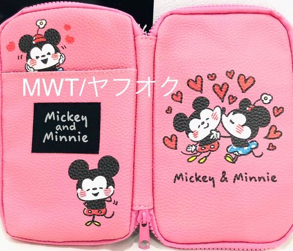 130 ソフトスリムポーチ ミッキー ミニー カナヘイ コラボ ディズニー レディース ファッション バッグ ポーチ 財布 新品 MWT