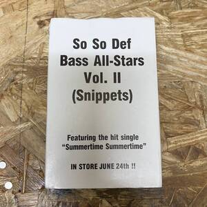 ウ HIPHOP,R&B SO SO DEF BASS ALL-STARS VOL.II (SNIPPETS) シングル TAPE 中古品