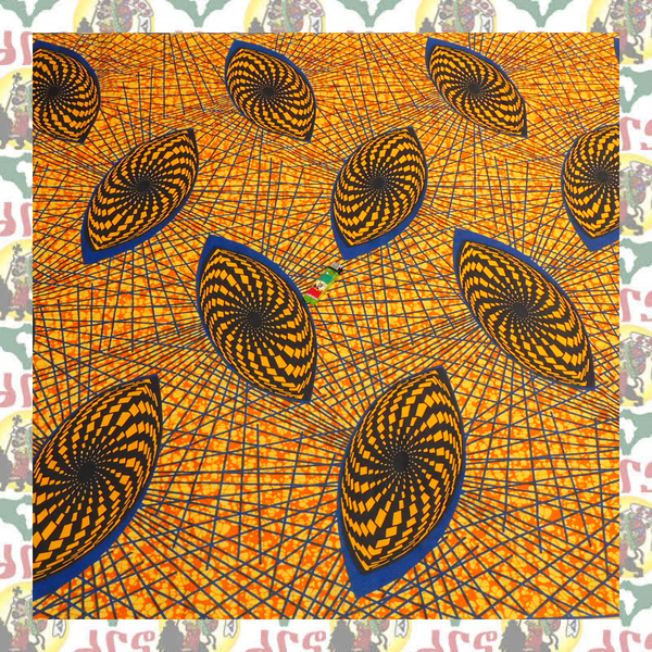 【SALE/180cm x 110cm/2ヤード】アフリカンプリント生地 barg-m04 アフリカ布 アフリカ生地 ゴールドプリント アンカラ キテンゲ パーニュ