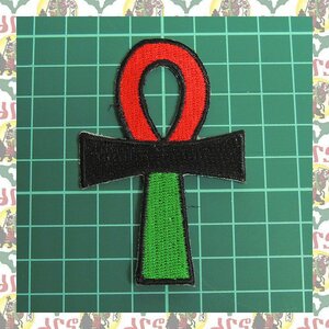 刺繍アイロンワッペン wapemb-09 エチオピア ハイレセラシエ皇帝 ジャマイカ ラスタ ラスタカラー レゲエファッション ラスタファッション