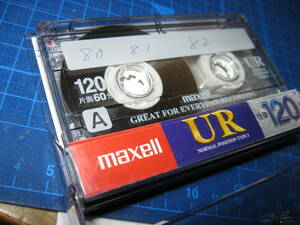 使用済み 中古　 カセットテープ　日立Maxell　ＵＲ　Type1　ノーマル　120分 1本 爪あり　No.90522