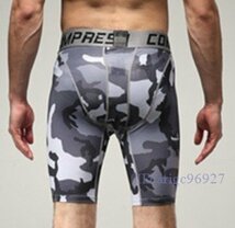 Y303☆新品コンプレッションインナー 短パン メンズ　レディース スパッツ　レギンス　ジム　ヨガ　ウェア　タイツ　S~3XL 16_画像4