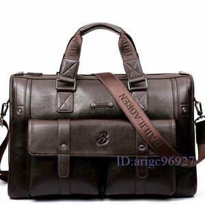 Y509 ☆ Новая высококачественная мужская сумочка с большой комбинированной сумкой, комбинированная диагональная джентльменская сумка, деловая поездка Deep Brown
