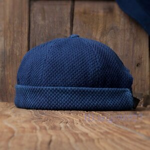 X493* new goods hat 19OZ thick ... Indigo dyeing camp camp Sashiko stylish small articles cotton 100% Vintage 