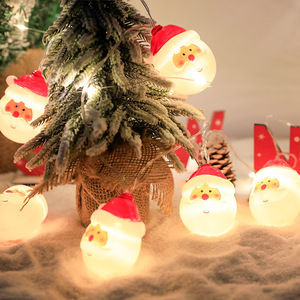 クリスマスLED デコレーション サンタ ライト イルミネーション 電球色 クリスマスライト 飾り付け 室内 家 20球 3m 照明 飾り 電飾 