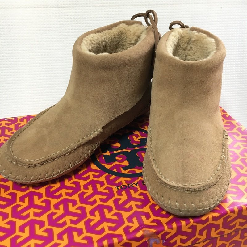 TORY BURCH トリーバーチ スエード ムートンブーツ 25cm キャメル 靴