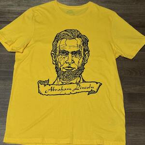 GIORDANO エイブラハム・リンカーン 大統領 Tシャツ M Abraham Lincoln shirt