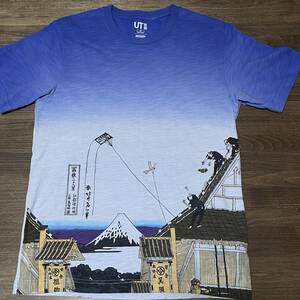 (ユニクロ) 葛飾北斎 冨嶽三十六景 江都駿河町三井見世略図 Tシャツ Thirty-six Views of Mount Fuji hokusai shirt