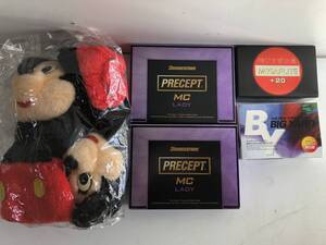 ⑤t490◆BRIDGESTONE ブリヂストン◆PRECEPT MC / LADY BY BIG YARD / MEGAFLITE +20 ゴルフ ボール ヘッドカバー 新品 未使用 まとめて