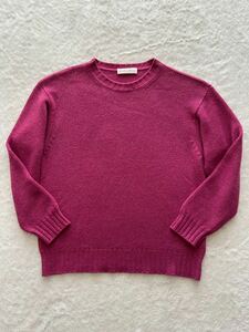 Cristiano Fissore カシミヤ100% cashmere size50 カシミア セーター メンズ ピンククリスティアーノフィッソーレ