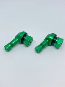 * tube less wheel for aluminium air valve green 2 piece set *