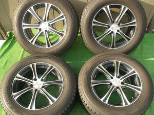 225/65R17 Leonis レオニス 17×7J PCD114.3/5H OFF42 HB73 ダンロップ WINTER MAXX SJ8 スタッドレス バリ山 バリ溝 製造年2020年