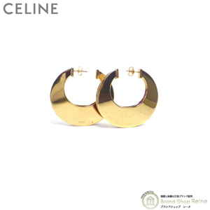  Celine (CELINE) enamel hoop earrings Gold × pink 46T31( used )