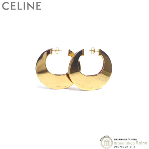 セリーヌ （CELINE） エナメル フープ ピアス ゴールド×ピンク 46T31（中古）