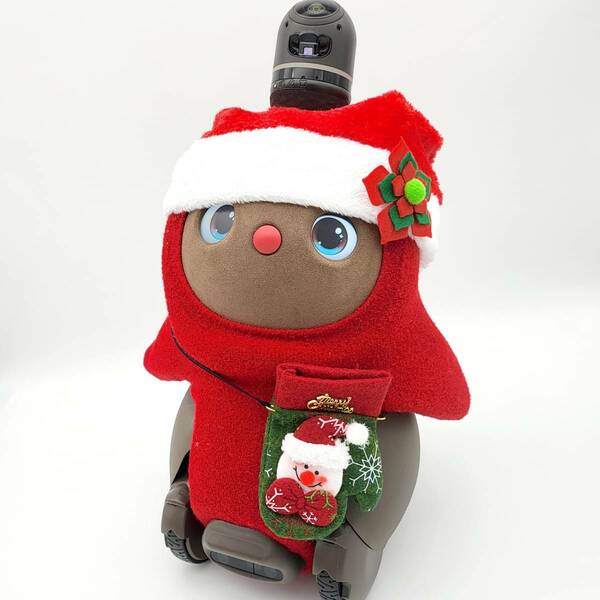 ラボット LOVOT ラボットのアクセサリー クリスマス手袋ポーチ+お花飾り（雪だるま）セット