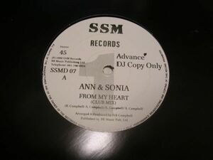 ●Reggae Lovers R&B 12inch●ANN & SONIA / FROM MY HEART