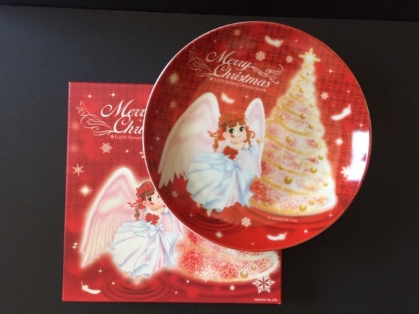 ペコちゃん　クリスマス絵皿　直径約１６センチ