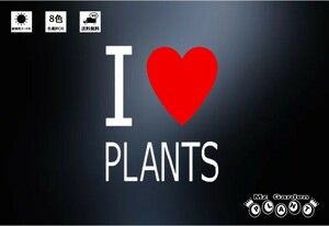 I LOVE PLANTS アイ ラブ プランツ 観葉植物 ステッカー 色変更OK　アガベ　多肉　ユッカ　ドラセナ　モンステラ