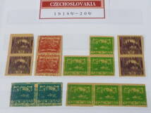 23　A　№4　チェコ切手　試作品　プルーフ　1918年　ペア等　プラハ城・他　二重印刷含　計21点　2リーフ_画像2